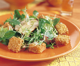 Thaise salade met croutons